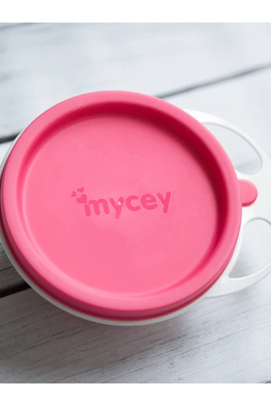 mycey Kapaklı Mama Tabağı - Pembe ürün görseli 1