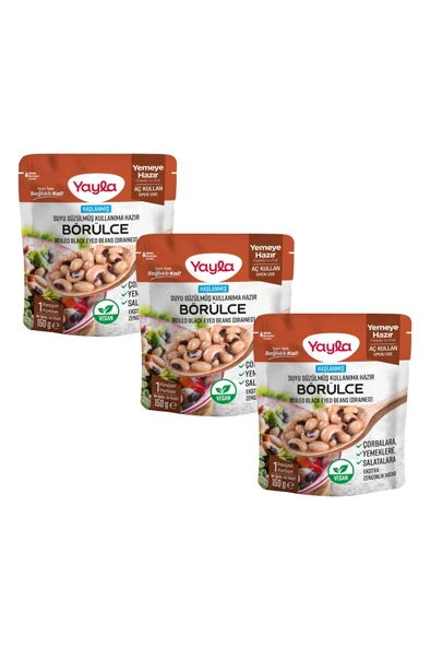 Yayla Haşlanmış Suyu Süzülmüş Börülce 150 gr X3 ürün görseli 1