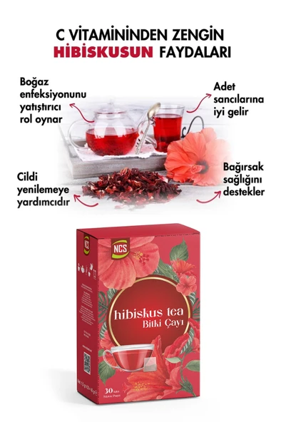 Ncs Hibiskus Çayı 30 Süzen Poşet Bitkisel ürün görseli 1