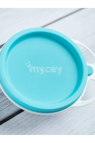 mycey Kapaklı Mama Tabağı - Yeşil ürün görseli 1