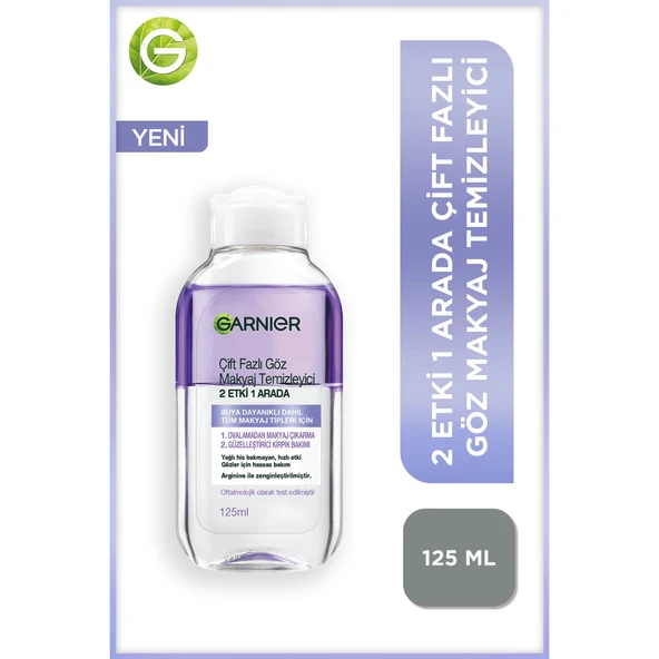 Garnier Çift Fazlı Göz Makyaj Temizleyicisi 2 Etki 1 Arada 125ML ürün görseli 1