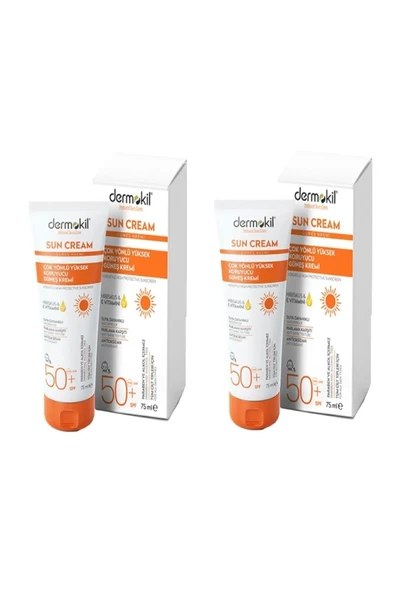 Dermokil Güneş Kremi Çok Yönlü Yüksek Koruyucu 50 Spf 75 ml X2 ADET ürün görseli 1