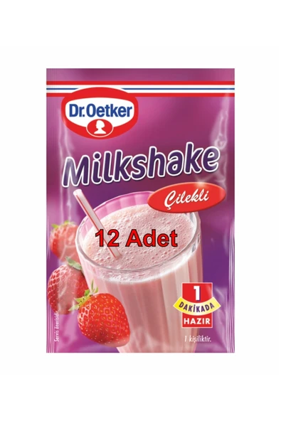 Dr. Oetker Milkshake Çilekli 12'li ürün görseli 1