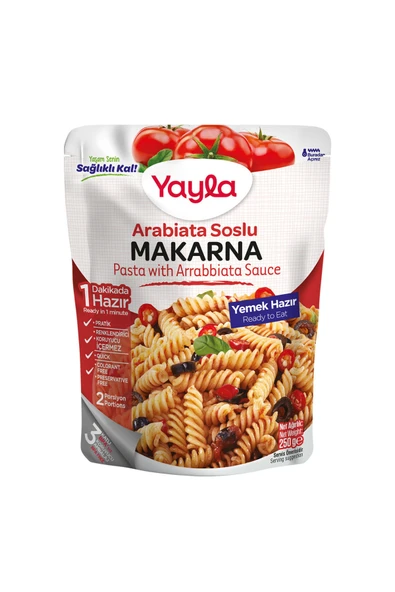 Yayla Arabiata Soslu Makarna 250 Gr. (1 PAKET) ürün görseli 1
