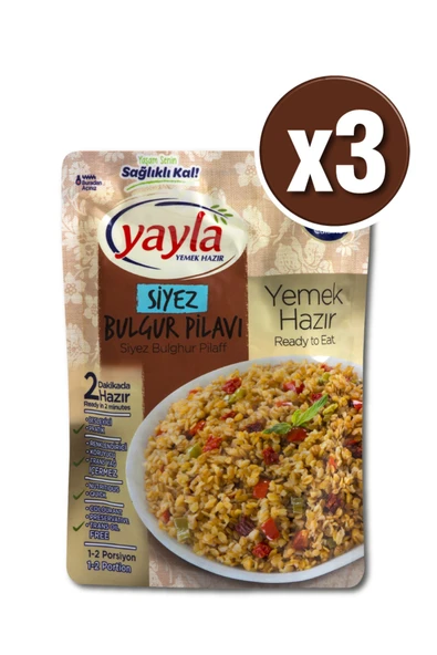 Yayla Yemek Hazır Siyez Bulgur Pilavı 250 Gram X 3 Adet ürün görseli 1