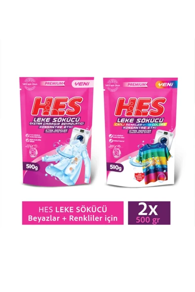 Hes Leke Sökücü Beyazlar/Renkliler 500GrX2 Adet ürün görseli 1