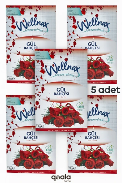 Wellnax ( 5 ADET ) GÜL BAHÇESİ | Dolap Ve Çekmece Kokusu | Rutubet Önleyici Kese, Askılı Dolap Kokusu ürün görseli 1