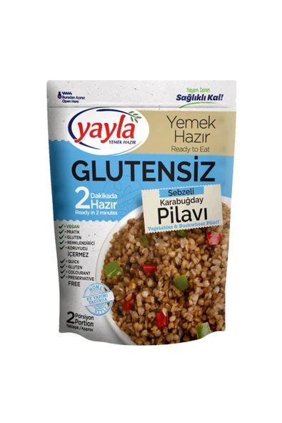 Yayla Yemek Hazır Glutensiz Sebzeli Karabuğday Pilavı 250 gr ürün görseli 1