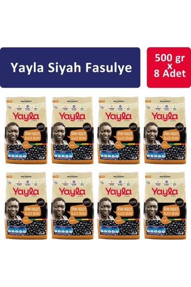 Yayla Gurme Siyah Fasulye 500 Gr x 8 Adet ürün görseli 1