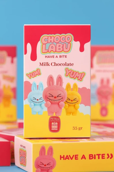 CHOCOLABU Labubu %100 Belçika Çikolatası 35Gr-Dubai Cream ürün görseli 1