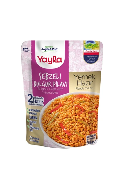 Yayla Yemek Hazır Sebzeli Bulgur Pilavı 250 Gr ürün görseli 1