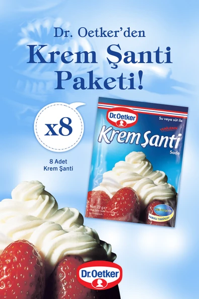 Dr. Oetker Krem Şanti 72 gr x 8 Adet (Yeni) ürün görseli 1