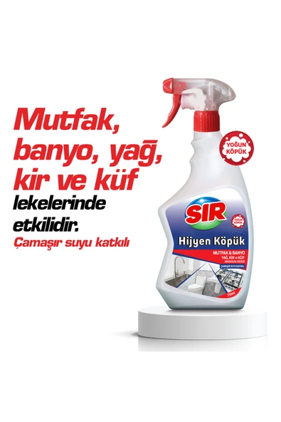 Sır Hijyen Köpük Mutfak & Banyo Çamaşır Suyu Katkılı 750 ml ürün görseli 1