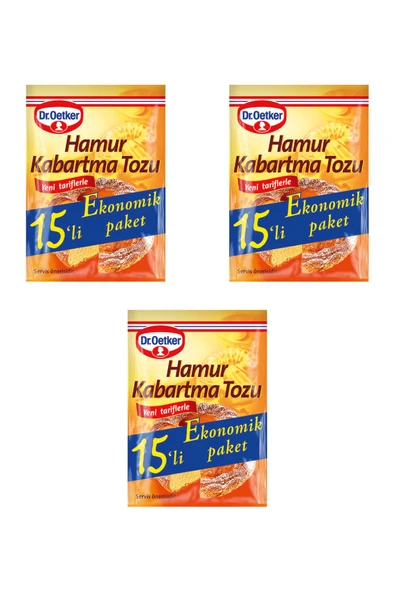 Dr. Oetker Glutensiz Hamur Kabartma Tozu 15'lix3 Adet ürün görseli 1