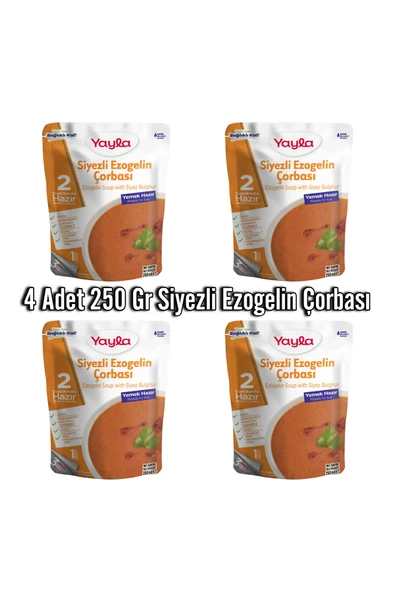 Yayla 4 Adet 250 Gr Siyezli Ezogelin Çorbası Aç Isıt Ye Hazır Yemek ürün görseli 1