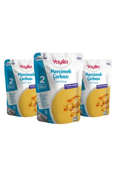 Yayla Yemek Hazır Mercimek Çorbası 250 gr X3 ürün görseli 1