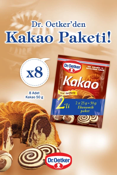 Dr. Oetker Kakao 50g 8'li ürün görseli 1