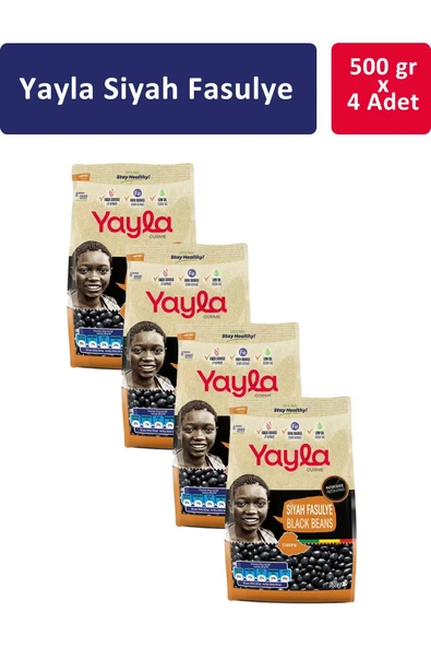 Yayla Gurme Siyah Fasulye 500 Gr x 4 Adet ürün görseli 1