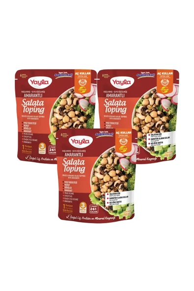 Yayla Haşlanmış Suyu Süzülmüş Amarantlı Salata Toping 150 gr x3 ürün görseli 1