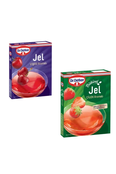 Dr. Oetker Jel Bitkisel Çilek/Vişne Aromalı 100 G+100G ürün görseli 1