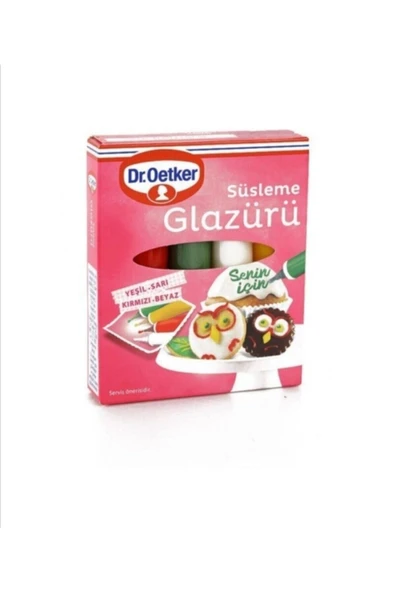 Dr. Oetker Kurabiye Glazürü Süsleme Glazürü 4 Renk ürün görseli 1