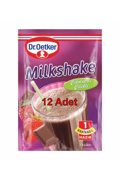 Dr. Oetker Milkshake Çikolatalı Çilekli 12'li ürün görseli 1