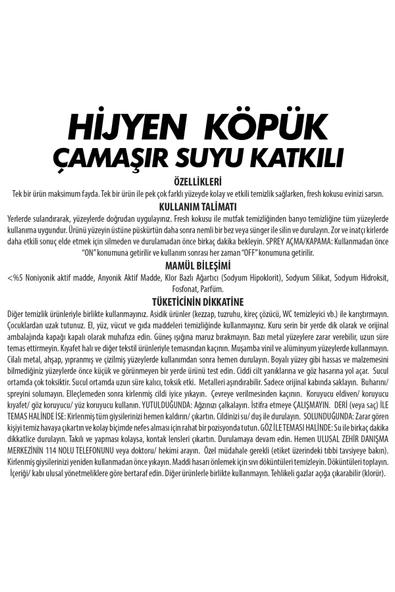 Sır Hijyen Köpük Mutfak & Banyo Çamaşır Suyu Katkılı 750 ml - Resim 2