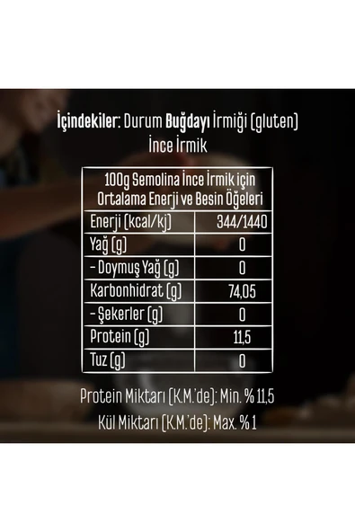 tellioğlu İrmik Semolina 1 KG - Resim 5