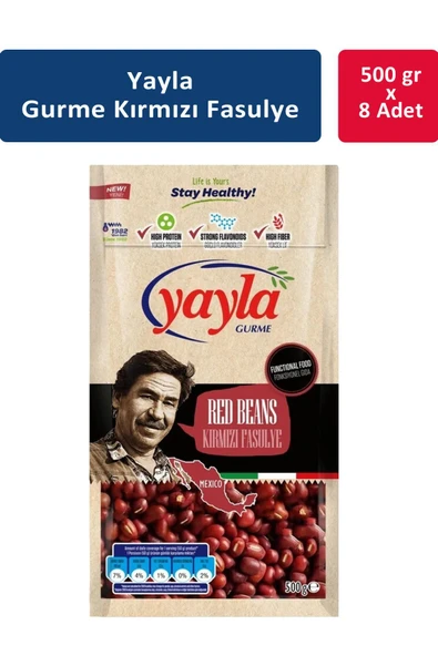 Yayla Gurme Kırmızı Fasulye 500 gr x 8 Adet ürün görseli 1
