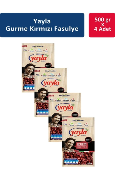 Yayla Gurme Kırmızı Fasulye 500 gr x 4 Adet ürün görseli 1