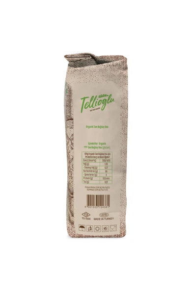 tellioğlu Organik Tam Buğday Unu 1 Kg - Resim 3
