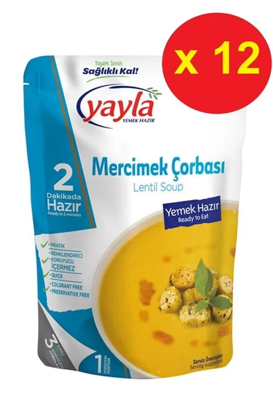Yayla Yemek Mercimek Çorbası 250 Gr X 12 Adet ürün görseli 1