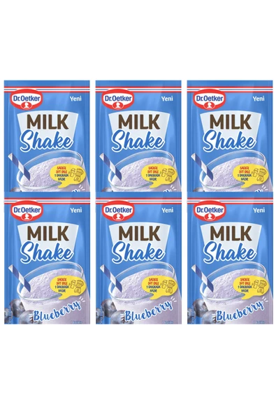 Dr. Oetker Dr.Oetker Milkshake Blueberry 6 x 19 g 6 lı set ürün görseli 1