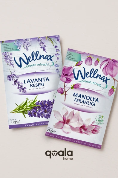 Wellnax ( 2 ADET ) Manolya & Lavanta Kesesi Dolap Ve Çekmece Kokusu | Rutubet Önleyici Kese Kokusu | ürün görseli 1