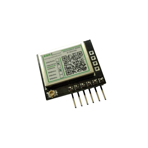 NRX05CFS8 RF Alıcı (Receiver) Modülü (868MHz, FSK/GFSK, SAW Filtre, RF Ekran, U.FL RF Konnektör) ürün görseli 1