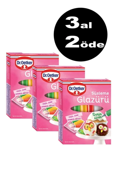 Dr. Oetker 3al 2 Öde Dr.oetker Süsleme Glazürü 4 Renk ürün görseli 1