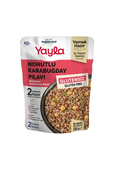 Yayla Hazır Glutensiz Nohutlu Karabuğday Pilavı 250 Gr ürün görseli 1