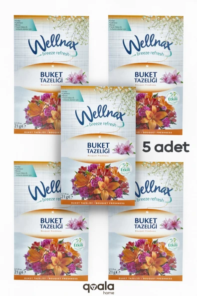 Wellnax ( 5 ADET ) BUKET TAZELİĞİ | Dolap Ve Çekmece Kokusu | Rutubet Önleyici Kese, Askılı Dolap Kokusu ürün görseli 1