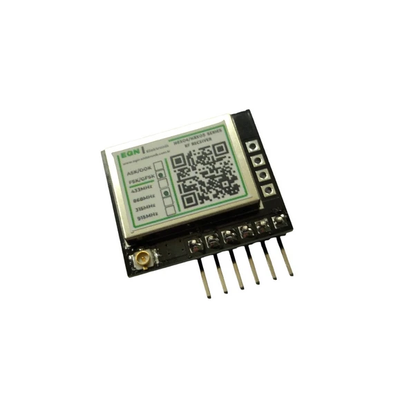 NRX04CFS4 RF Alıcı (Receiver) Modülü (433.92MHz, ASK/OOK, SAW Filtre, RF Ekran, U.FL RF Konnektör) ürün görseli 1