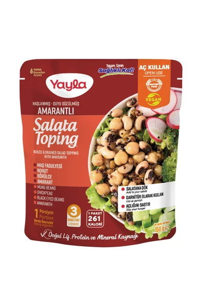 Yayla Haşlanmış Suyu Süzülmüş Amarantlı Salata Toping 150 gr ürün görseli 1
