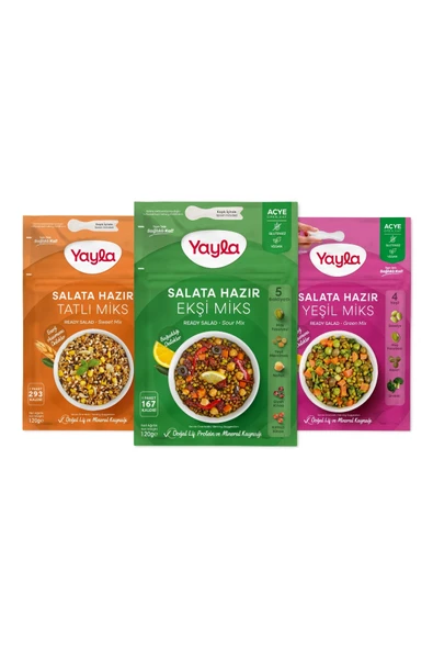 Yayla Salata Hazır 3'lü Tatlı-ekşi-yeşil Miks 120 gr ürün görseli 1