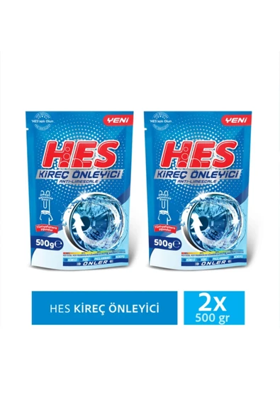 Hes Çamaşır Makine Kireç Önleyici 500GrX2 Adet ürün görseli 1
