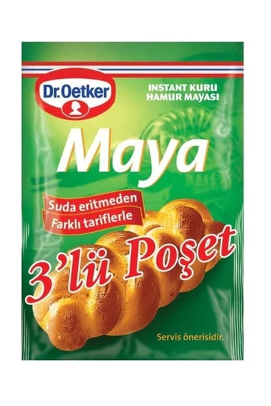 Dr. Oetker Kuru Maya 10 gr 3'lü Paket ürün görseli 1