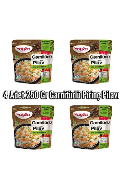 Yayla 4 Adet 250 Gr Garnitürlü Pirinç Pilavı Aç Isıt Ye Hazır Yemek ürün görseli 1