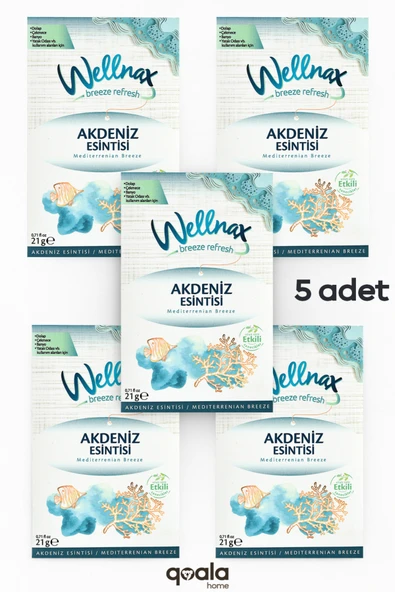 Wellnax ( 5 ADET ) AKDENİZ ESİNTİSİ | Dolap Ve Çekmece Kokusu | Rutubet Önleyici Kese, Askılı Dolap Kokusu ürün görseli 1