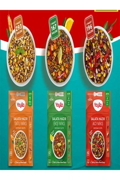 Yayla Salata Hazır 3'Lü Acı&Tatlı&Ekşi Miks 120 Gr ürün görseli 1