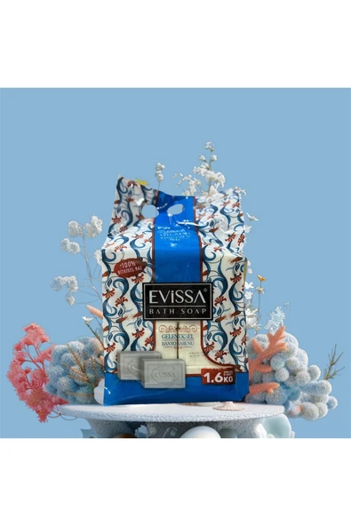 Evissa Geleneksel Beyaz Banyo Sabunu 8x200gr 1.6 Kg ürün görseli 1