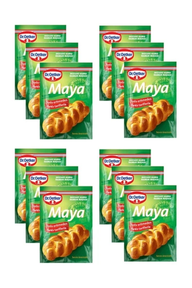 Dr. Oetker Instant Kuru Maya 10 Gr X 12 Paket ürün görseli 1