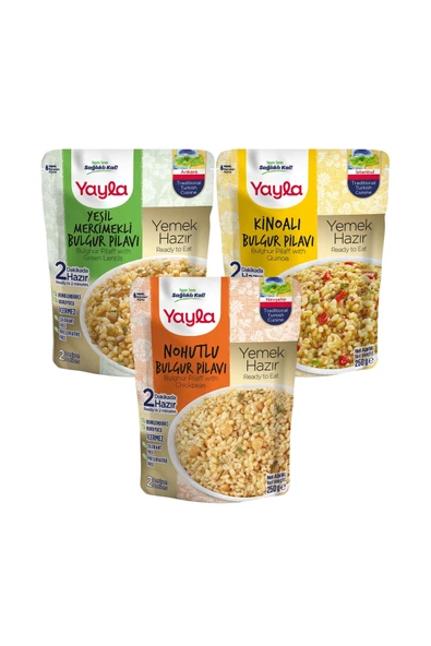 Yayla Yemek Hazır Bulgur Pilavı 3'lü Karma Paket 1 ürün görseli 1