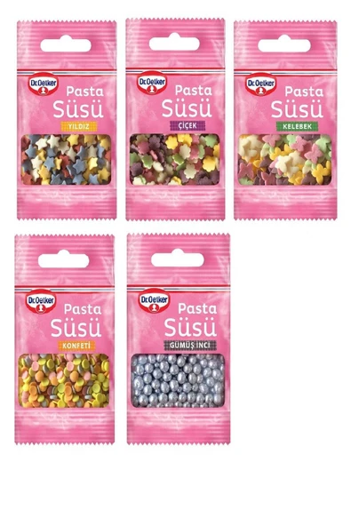Dr. Oetker Dekor Serisi Çiçek+kelebek+konfeti+gümüş Inci+yıldızlar ürün görseli 1